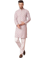 Jompers Mens Floral Printed Kurta Churidar Set