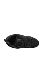 DC Men's Court Graffik Skate Shoe, Black/Black/Black, 12 M US