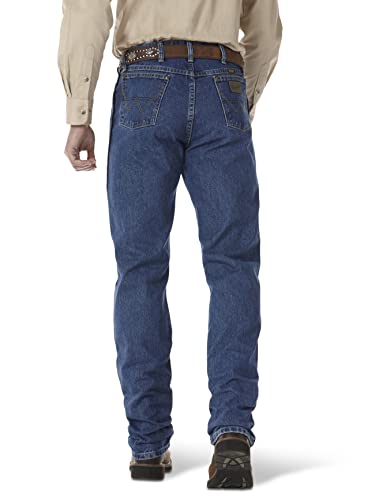 Wrangler Men's George Strait Cowboy Cut Original Fit Jean, Heavyweight Stone Denim, 33W x 34L