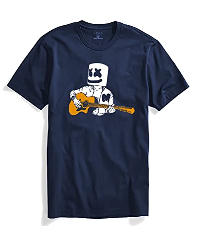 ADRO Mens Graphic Printed T-Shirts (RNR-M-MMG-NB_Navy_XL)