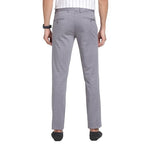 Turtle Men Cotton Stretch Ultra Slim Fit Grey Casual Trouser