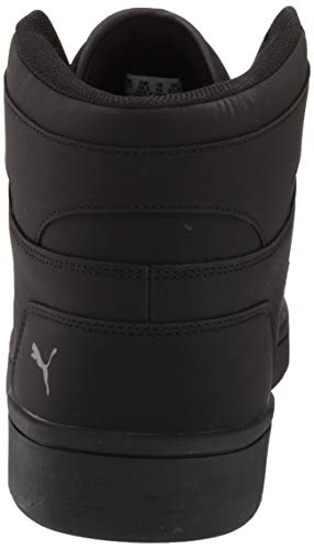 PUMA Men's REBOUND LAYUP NUBUCK Sneaker, Puma Black-Puma Black-CASTLEROCK, 11.5