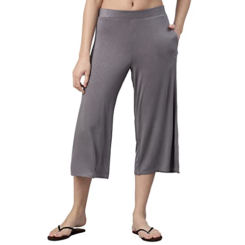 Enamor Womens Relaxed Casual Pants (E064_ASH Grey_S)