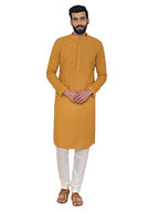 Manyavar Elegant Kurta Pyjama Set For Men - (Yellow, Xx-Large)