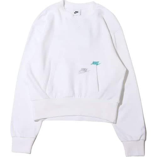 Nike Nsw Flc Crew Cpps Cotton Blend Regular Fit Sweatshirt Large Women Novelty Sweatshirts