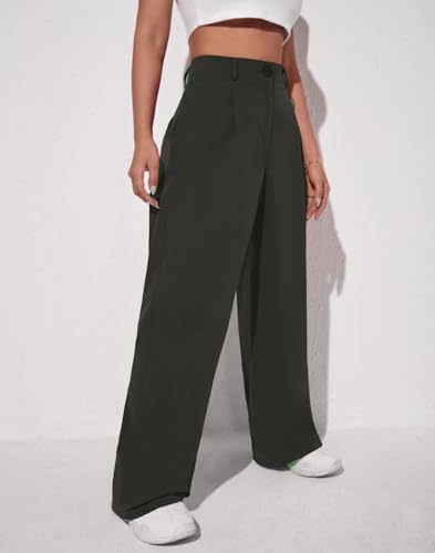 Leriya Fashion Relaxed Women Trouser (Lf-Tr928_Dark Green