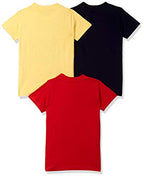 T2F Boys Cotton Solid Regular Fit T-Shirt (Pack of 3)