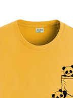 ADRO Tshirt for Men | Printed T Shirt for Men | 100% Cotton T-Shirt |Printed T Shirt | T-Shirts | RN24-POC-MU-2XL Mustard