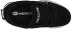Heelys girls Voyager Tennis Shoe, Black/White, 7 Big Kid US