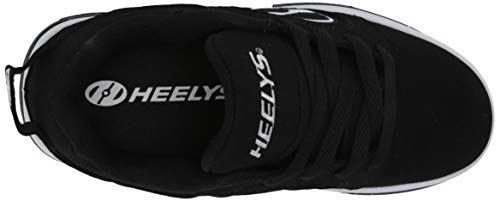 Heelys girls Voyager Tennis Shoe, Black/White, 7 Big Kid US