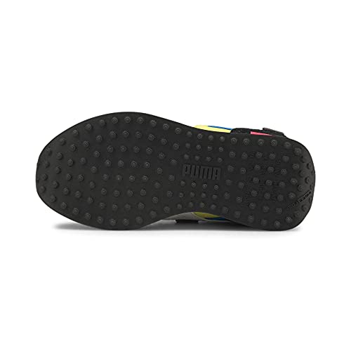 PUMA Future Rider Sneaker, Black-Yellow Glow-Ultra Blue, 3 US Unisex Little Kid