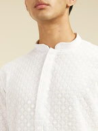 Diwas By Manyavar MenS Viscose Embroidery|Sequin Work Kurta