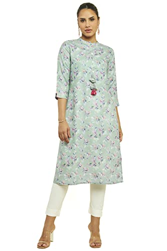 Soch Women Linen Floral Print Kurta