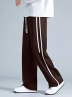 Greciilooks Men High Rise Casual Trousers Pants | Regular Trouser Loose Fit | Sports Stylish Treck Pant | Sweatpants | (Sports |