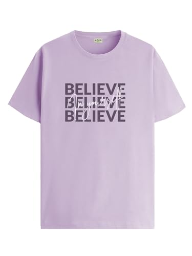 ADRO Men's Solid Regular Fit T-Shirt (RN24-INV-PU_Purple