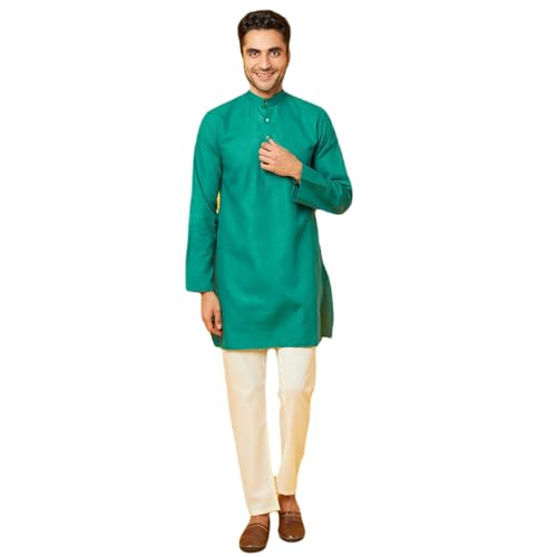 Bon Organik Green Kurta Pajama Set For Men