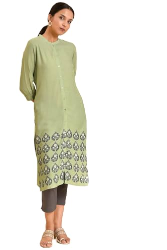 W For Woman Kurta & Slim Pant_22Fews17676-118119_2Xl Fern Green