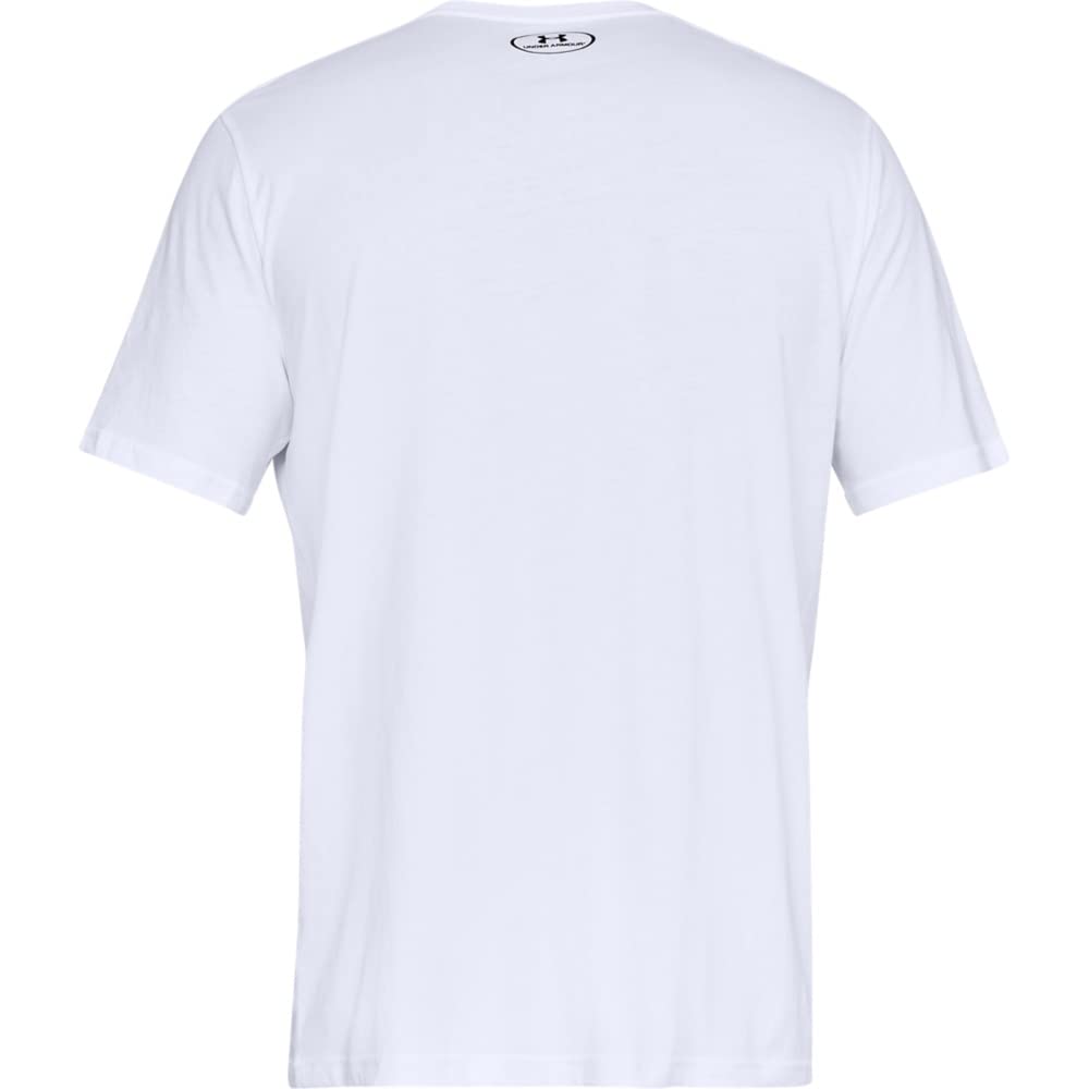 Under Armour Men's Sportstyle Left Chest Short-Sleeve T-Shirt, White (100)/Black, X-Small