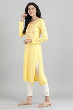 Aurelia WomenS Solid Thread Embroidery Straight Kurta | Round Neck Kurta For Women | Solid Kurta For Women | Beautiful Regular F