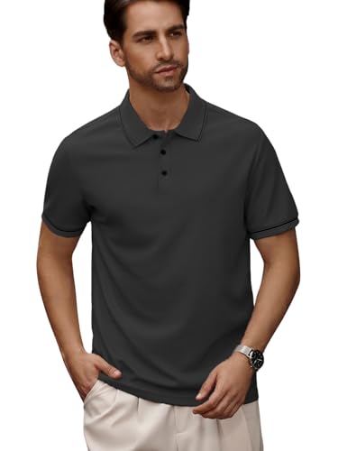 Leriya Fashion Solid Regular Fit Casual Old Money Polo T Shirt For Men (Lf-Mt-1138_Grey Xl)