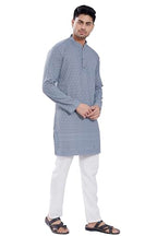 Divisive MenS Thread Embroidered Cotton Blend Only Slim Fit Kurta (Dkrt727_M_Grey)