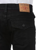 True Religion mens Ricky Flap Sn 32 Inseam Jeans, Body Rinse Black, 34