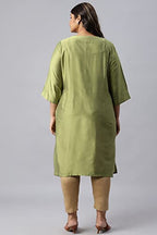 W For Woman Women'S Viscose Regular Kurta (22Auw17963G-218149_Olive Green_4Xl)