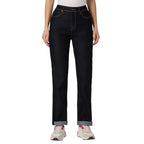 Women Blue High Waist Straight Fit Jeans