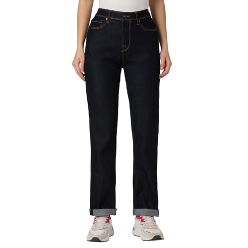 Women Blue High Waist Straight Fit Jeans
