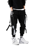 Noble Monk Track Pant For Men | Stylish Track Pants | Cargo Pockets |Baggy Fit JoggerS For Men Black Cement Grey