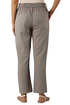 Digital Shopee Regular Fit Women S Pure Cotton Trousers Pants For Everyday Use, College Wear, Office, Casual Wear, Grey, Medium