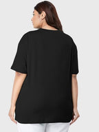 Bewakoof Official Cartoon Network Merchandise Womens Graphic Print Oversized Fit Half Sleeve Round Neck Cotton Plus Size T-Shir