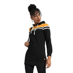 Campus Sutra Women'S Cotton Hooded Neck Dress (Cbaw23_Csw-Aw-Lt0641_Multicolour