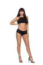 Elegant Moment EM-5484X Cupless halter neck lace bra Q/S / Black/Red