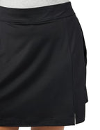 Callaway Women's 17 Opti-Dri Solid Golf Skort With Stretch Fabric and TrueSculpt Slimming Technology, Caviar, Large