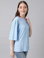 KOTTY Womens Cotton Blend Printed Oversized T-Shirts