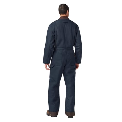 Dickies Mens Premium Insulated Duck Overalls-and-coveralls-workwear-apparel, Dark Navy, Large Short US