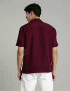 Fyltr MenS Solid Regular Fit Shirt (Fylss25Ms-1318_Pomegranate