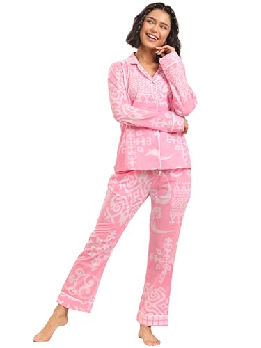 Libas Womens Printed Cotton Night Suit Set For Women