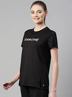 Enamor Womens Athleisure A306-Dry Fit with Antimicrobial & Sweat Wicking Crew Neck Short Sleeve Breathe Active Wear T-Shirt (A30