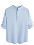 BE ACTIVE Mens Solid Linen Blend Short Kurta with Mandarin Collar || Short Kurta for Men Cotton || Stylish Short Kurta || Short