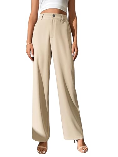 Toochki Trouser for Women | High Waist Trousers for Womens | Summer Track Pant | Casual Spandex Pants Beige