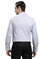 Turtle Men Giza Cotton Slim Fit Light Blue Dobby Full Sleeve Formal Shirt