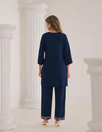 SHIENZY Ethnic Co-Ord Set | Casual Pant Top for Women | Fancy Kurta Set | Full Dress Pair | Stylish Kurti Outfit | Co-Ordination