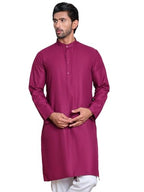 Jompers Mens Solid Cotton Kurta Set