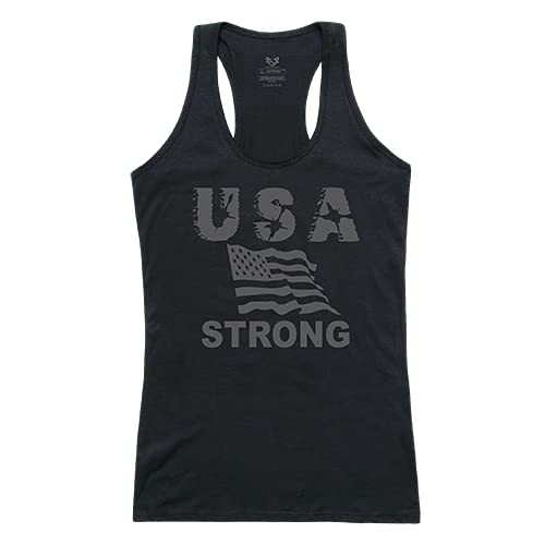 Graphic Tank, USA Strong 2, Black, S