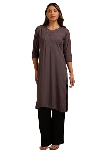 Soch Women Rayon Embroidered Kurta with Thread Work