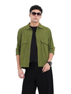 The Indian Garage Co Mens Boxy Fit Solid Cutaway Collar Long Sleeves Street Shirt