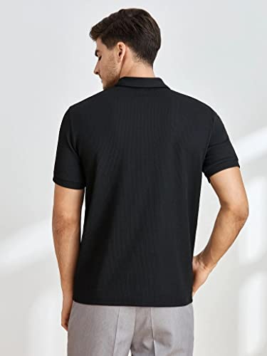 Leriya Fashion Mens Polo-Neck with Zip Closure Type T-Shirt || Half Sleeves Casual T-Shirt for Men || Ragular Wear Classic T-Sh