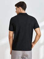 Leriya Fashion Mens Polo-Neck with Zip Closure Type T-Shirt || Half Sleeves Casual T-Shirt for Men || Ragular Wear Classic T-Sh